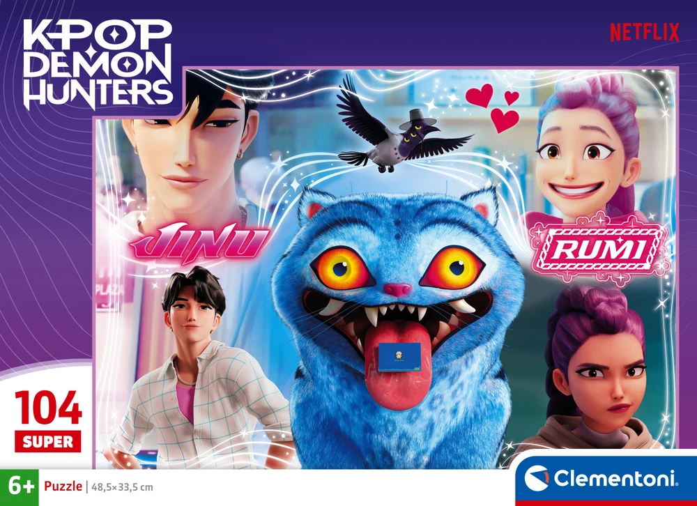 Clementoni - Dėlionė K-Pop demonų medžiotojai 3, 104 detalės (I-27243)