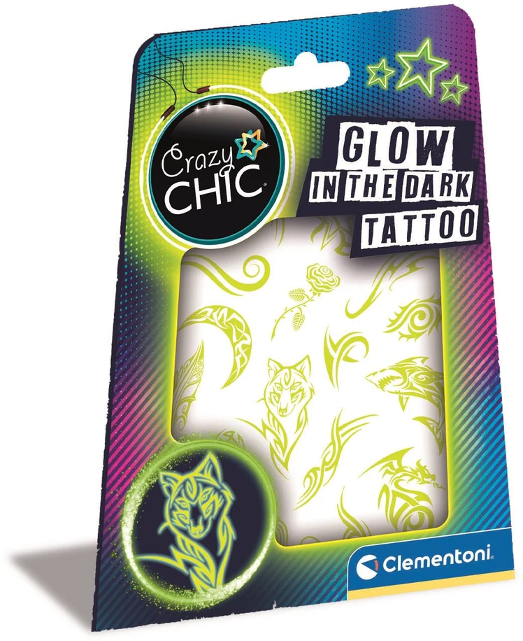 Clementoni - Tamsoje šviečianti tatuiruotė (I-18121)