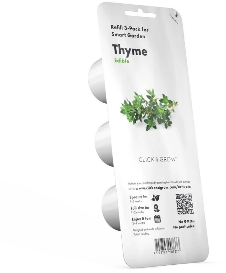 Click Grow „Click and Grow“ – išmaniojo sodo papildymo pakuotė, 3 vnt. – čiobreliai (SGR17X3)