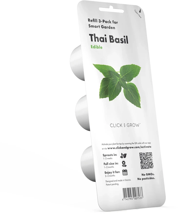 Click Grow „Click and Grow“ – „Smart Garden“ papildymas, 3 vnt. Tailando bazilikų