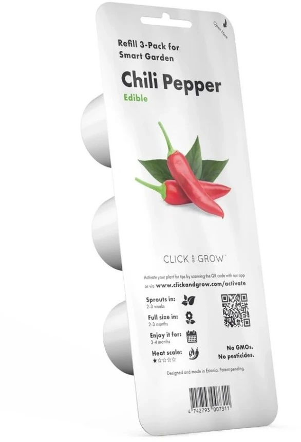Click Grow „Click and Grow“ – „Smart Garden“ papildymo pakuotė, 3 vnt. – čili pipirai (SGR6X3)