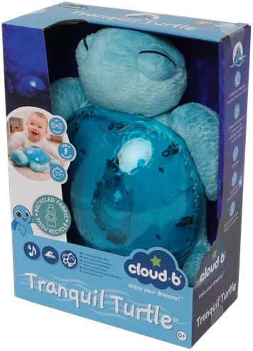 Cloud B migdukas projektorius su garsais Tranquil Turtle, mėlynos spalvos