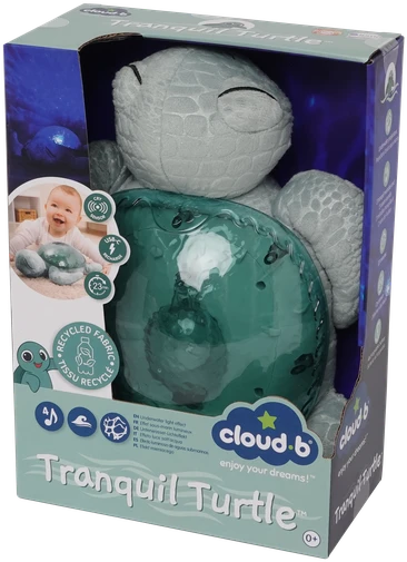 Cloud B migdukas projektorius su garsais Tranquil Turtle, žalios spalvos