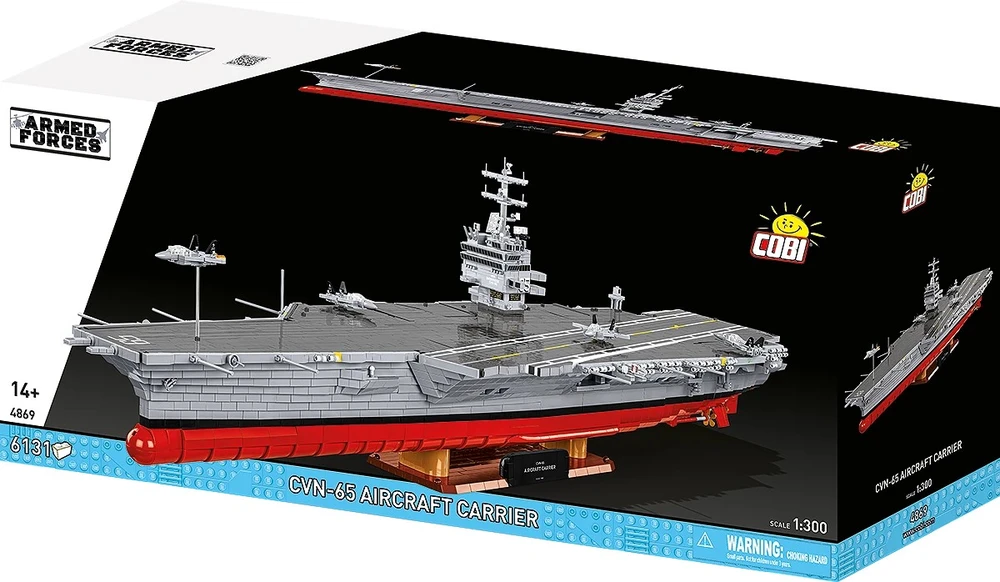 Cobi Konstruktoriaus kaladėlės CVN-65 lėktuvnešis, 6131 kaladėlių