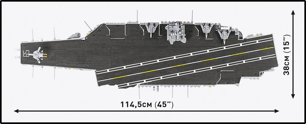 Cobi Konstruktoriaus kaladėlės CVN-65 lėktuvnešis, 6131 kaladėlių