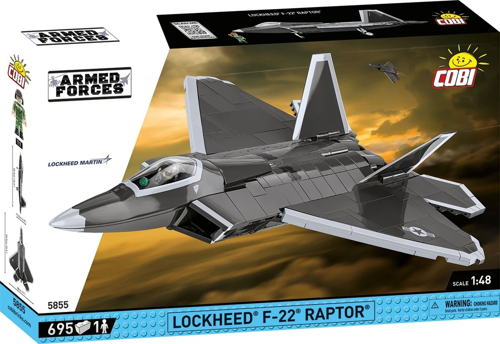 Cobi Klocki Ginkluotųjų pajėgų „Lockheed F-22 Raptor“ blokai