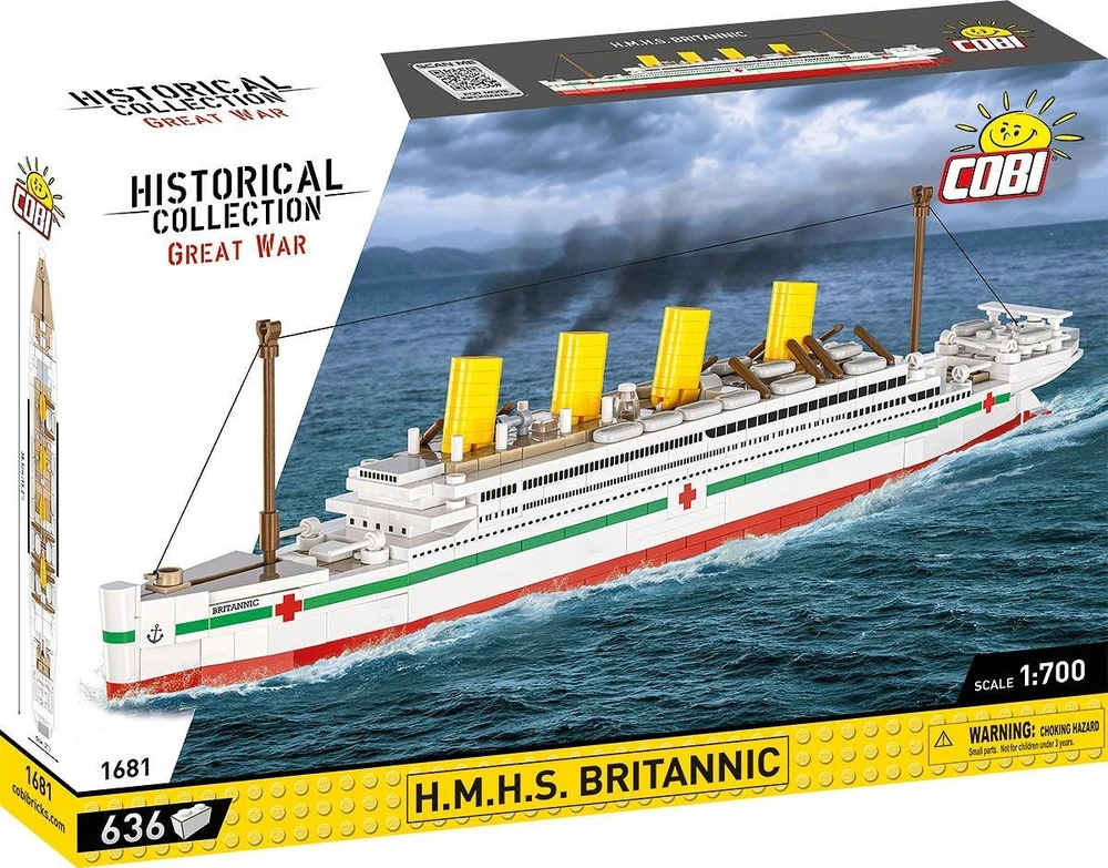COBI HMHS Britannic laivo konstruktorius 1:700, 636 detalių