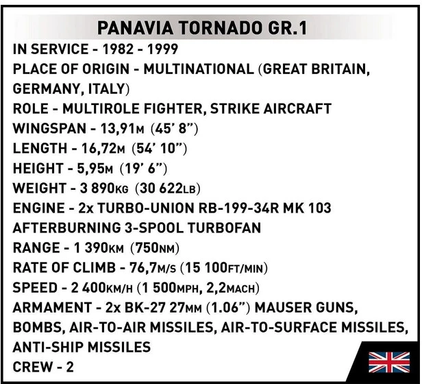 Cobi Klocki panavia tornado gr.1 520 dalys