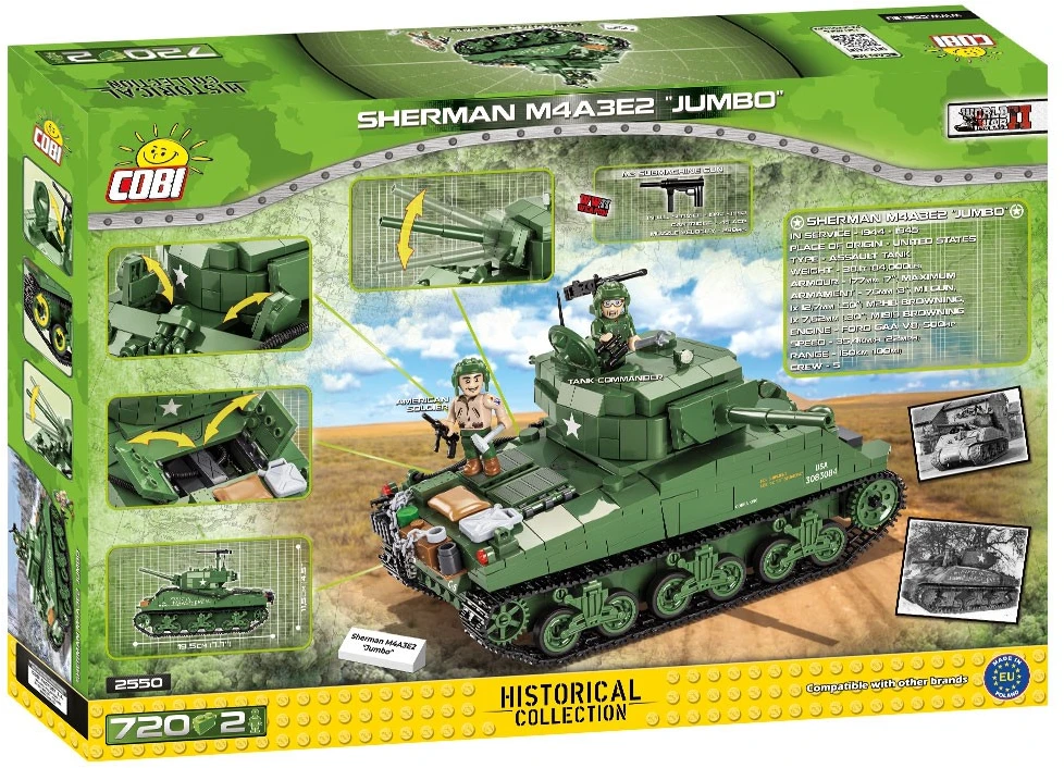 Antrojo pasaulinio karo „Sherman M4A3E2 Jumbo Cobi“ konstruktorius, 720 d.