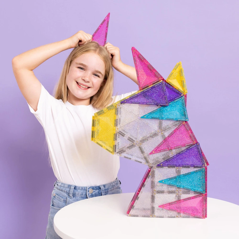 CONNETIX magnetinis konstruktorius 56d. Glitter Unicorn Pack