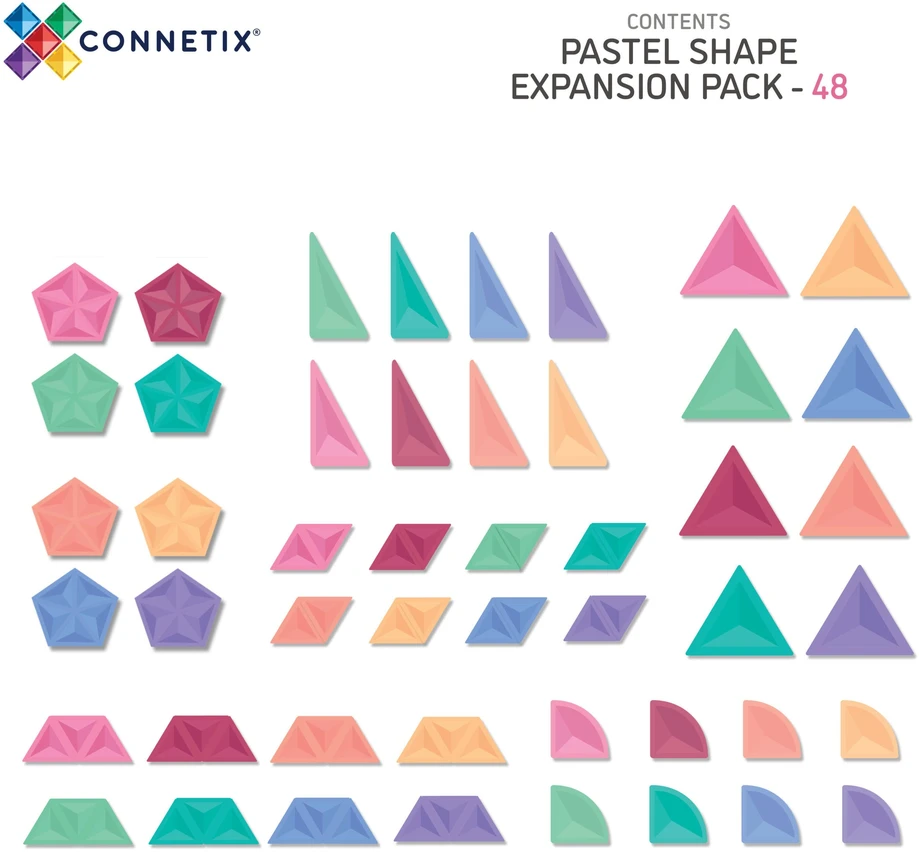 CONNETIX magnetinis konstruktorius 48d. Shape expansion pack