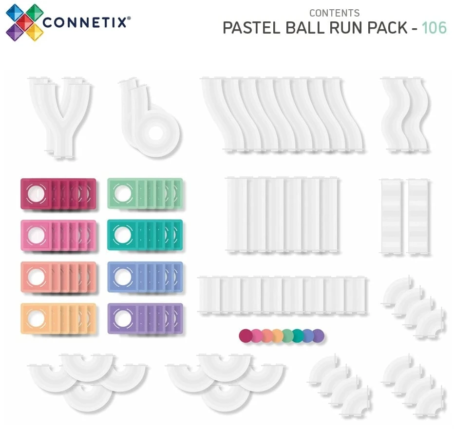 Connetix Pastelinė kamuoliukų trasa 106 dalys