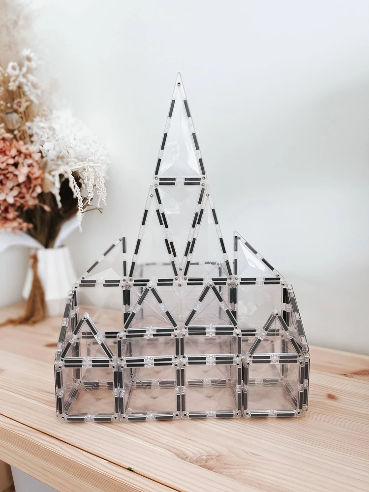 CONNETIX Magnetinis konstruktorius 34d. Clear starter pack