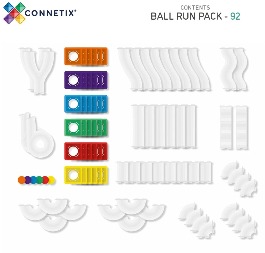 Connetix kamuoliukų trasa 92 dalys