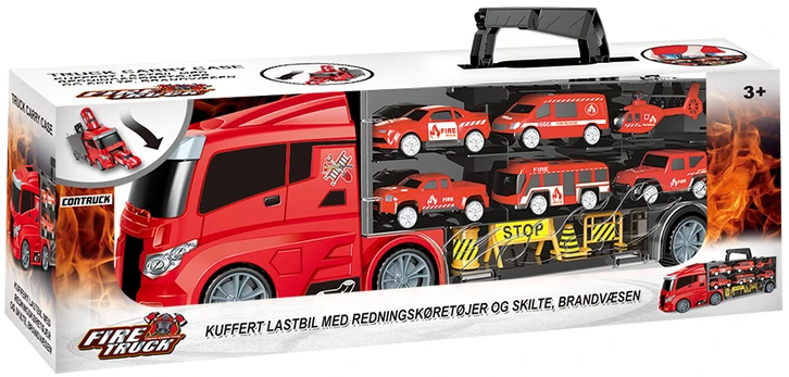 „Contruck“ – sunkvežimis su gelbėjimo automobiliais ir ženklais, gaisrinė (534654)