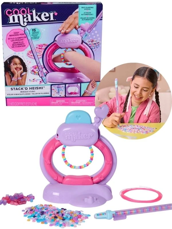 Apyrankių vėrimo rinkinys COOL MAKER Stack'd Heishi Bracelet Studio