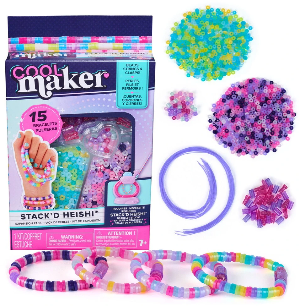 Cool Maker COOL ŠAUNUS! Papildymo paketas „Stack´d Heishi Bracelet Studio“