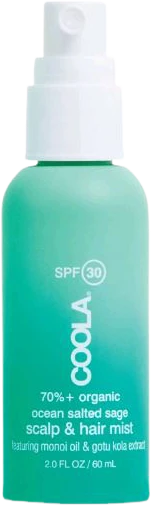 "Coola" galvos odos ir plaukų migla, organinis apsauginis kremas nuo saulės Spf30 60ml