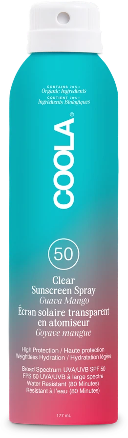 "Coola Classic Body" organinis apsauginis purškiklis nuo saulės Spf50 Guava Mango 177ml