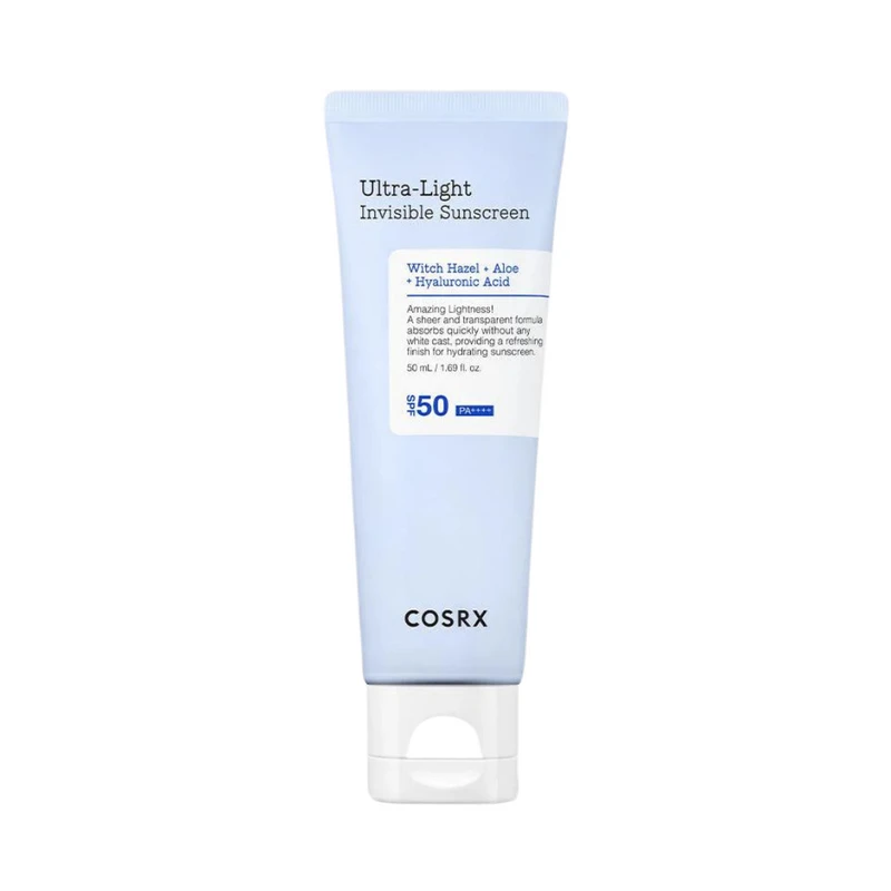 Cosrx Ultra Light Invisible Sunscreen SPF50+PA++++ lengvas apsauginis veido kremas nuo saulės, 50 ml