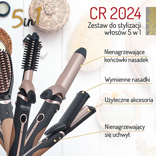 Camry | Hair Styler | CR 2024 | 1200 W | Juodas/Rose auksinis