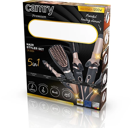 Camry | Hair Styler | CR 2024 | 1200 W | Juodas/Rose auksinis