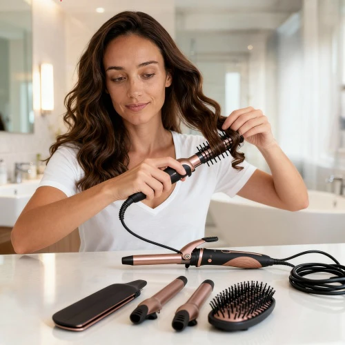Camry | Hair Styler | CR 2024 | 1200 W | Juodas/Rose auksinis