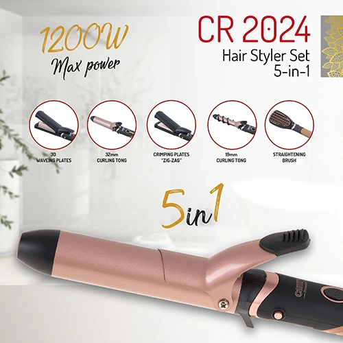 Camry | Hair Styler | CR 2024 | 1200 W | Juodas/Rose auksinis