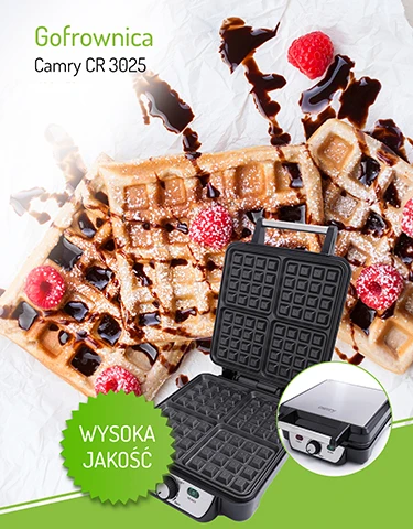 Camry | Vaflinė | CR 3025 | 1150 W | Number of pastry 4 | Belgium | Juodas/Nerūdijantis plienas