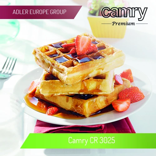 Camry | Vaflinė | CR 3025 | 1150 W | Number of pastry 4 | Belgium | Juodas/Nerūdijantis plienas