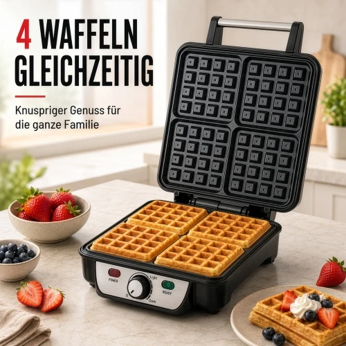Camry | Vaflinė | CR 3025 | 1150 W | Number of pastry 4 | Belgium | Juodas/Nerūdijantis plienas