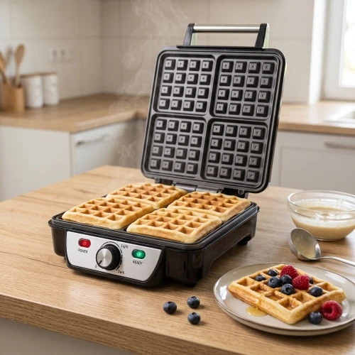 Camry | Vaflinė | CR 3025 | 1150 W | Number of pastry 4 | Belgium | Juodas/Nerūdijantis plienas