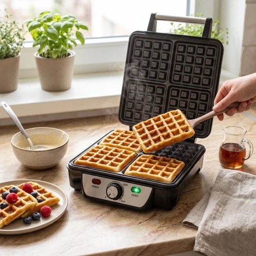 Camry | Vaflinė | CR 3025 | 1150 W | Number of pastry 4 | Belgium | Juodas/Nerūdijantis plienas