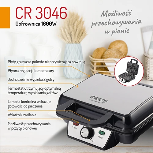 Camry CR 3046 Vaflinė 1600 W