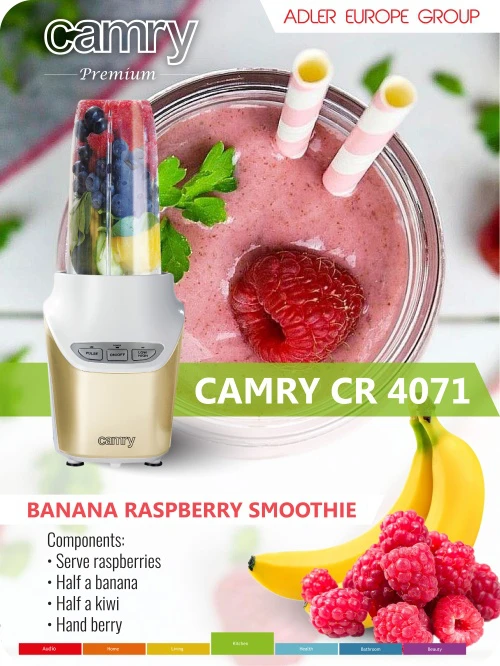 Camry | Maišytuvas | CR 4071 | Personal | 1700 W | Jar material Plastic | Jar capacity 1 L | rusvai gelsvas