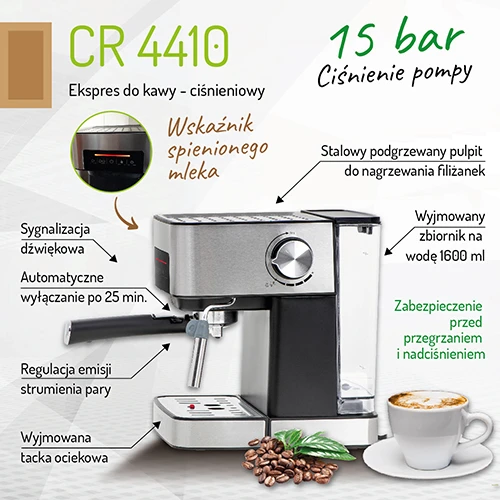 Virdulys Adler Camry Kavos aparatas CR 4410