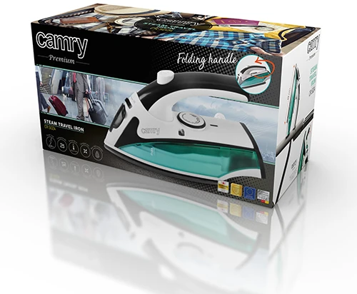 Camry | CR 5024 | Steam Travel iron | 840 W | Vanduo tank capacity 40 ml | Baltas/žalias/juodas
