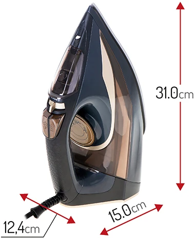 Camry | Garų lygintuvas | CR 5036 | Garų lygintuvas | 3400 W | Vanduo tank capacity 360 ml | Continuous steam 50 g/min | Juodas/Gold