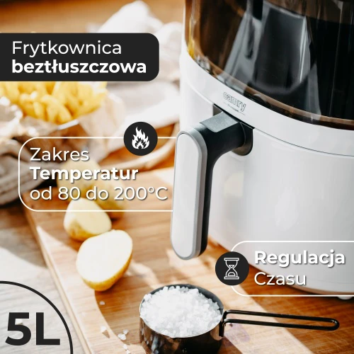 Gruzdintuvė Camry Airfryer orkaitė | CR 6313 | Galia 2000 W | Talpa 5 L | Konvekcija | Baltas