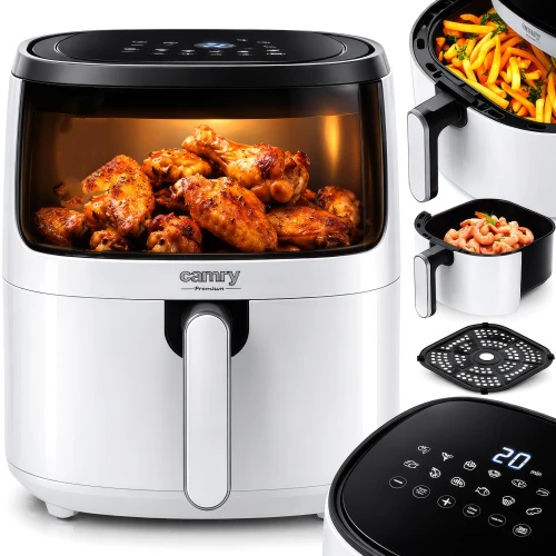 Gruzdintuvė Camry Airfryer orkaitė | CR 6313 | Galia 2000 W | Talpa 5 L | Konvekcija | Baltas