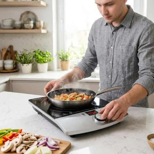 Kaitlentė Adler Camry Cooker Indukcija | CR 6515 | Degiklių / virimo zonų skaičius 1 | Juodas/Sidabrinis | Indukcija
