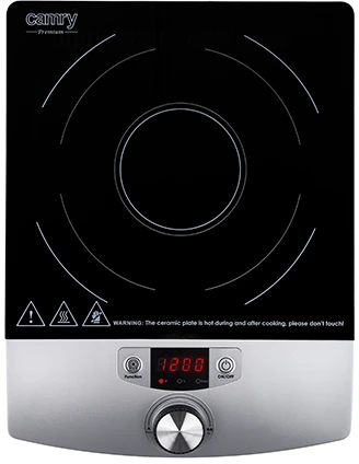 Kaitlentė Camry Cooker Indukcija | CR 6515 | Degiklių / virimo zonų skaičius 1 | Juodas/Sidabrinis | Indukcija