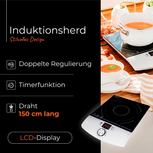 Kaitlentė Camry Cooker Indukcija | CR 6515 | Degiklių / virimo zonų skaičius 1 | Juodas/Sidabrinis | Indukcija