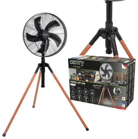Ventiliatorius Camry | CR 7329 | Tripod Loft Fan | 100 W | Diameter 40 cm | Greičių skaičius 3 | Oscillation | Juodas