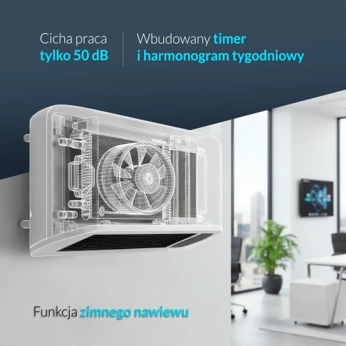 Adler „Camry“ oro užuolaidų šildytuvas su LED ekranu | CR 7753 | Oro užuolaida | 2000 W | Baltas | IP22