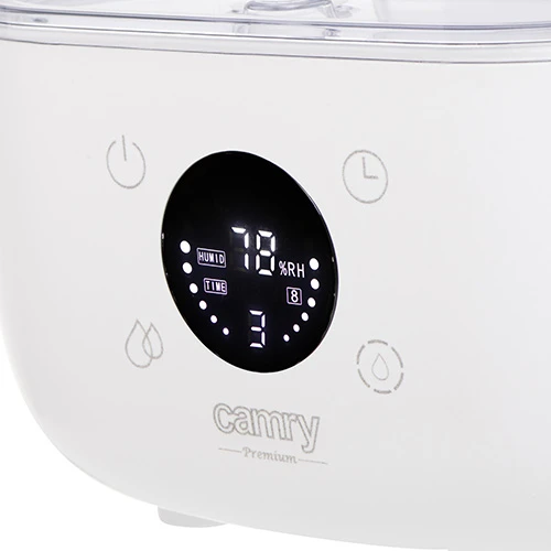 Camry | CR 7973w | Drėkintuvas | 23 W | Vanduo bako talpa 5 L | Tinka kambariams iki 35 m² | Ultragarsinis | Drėkinimo pajėgumas 100-260 ml/val | Baltas