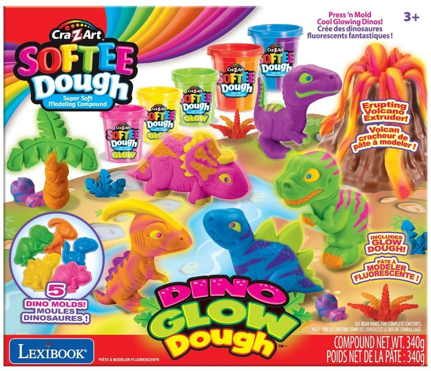 Cra-Z-Art - Softee Dough Dino neoninis tešlos rinkinys (CRDOUGH11)