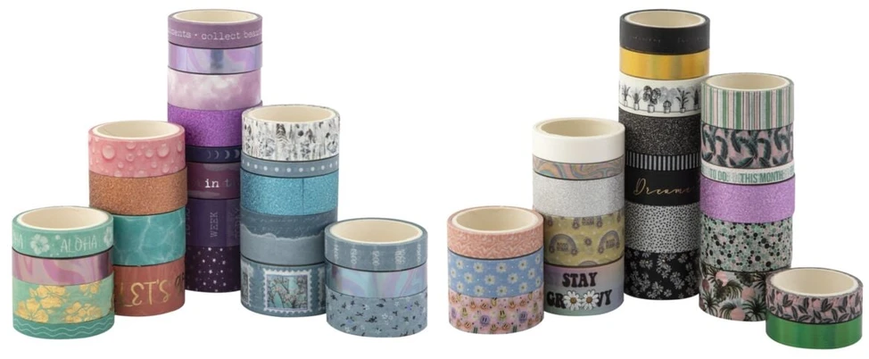 Craft ID - Washi lipni juosta, 24 vnt., įvairių spalvų (CR3010)