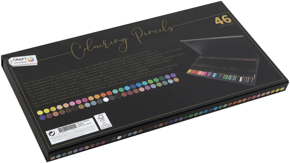 „Craft Sensations“ – 46 vnt. spalvinimo pieštukų (CR0500)