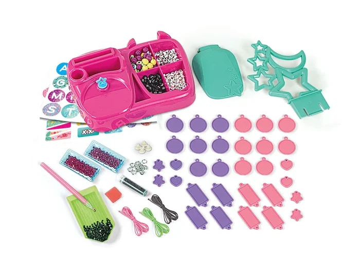 Karoliukų rinkinys papuošalams kurti Clementoni Crazy Chic Letter Jewelery Studio